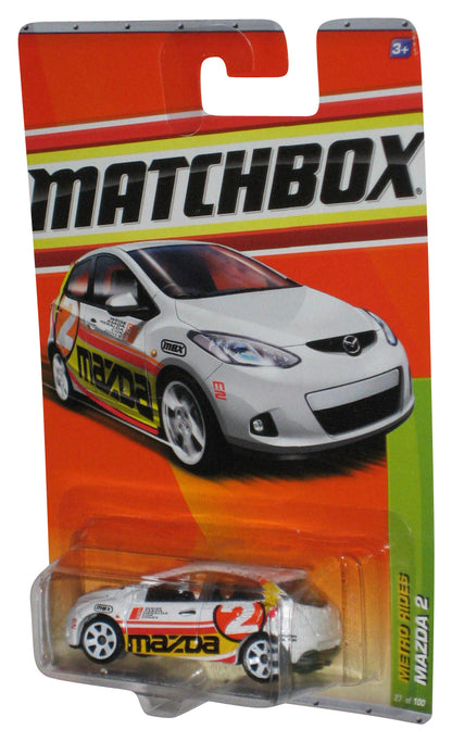 Matchbox Metro Rides (2010) White Mazda 2 Toy Car 27/100