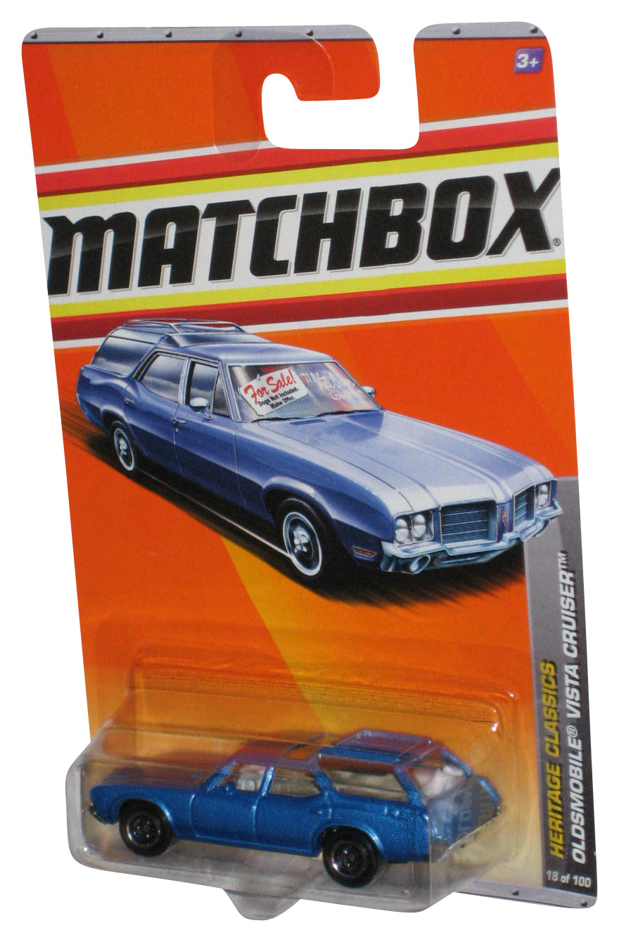 Matchbox Heritage Classics (2010) Blue Oldsmobile Vista Cruiser Toy Car 18/100