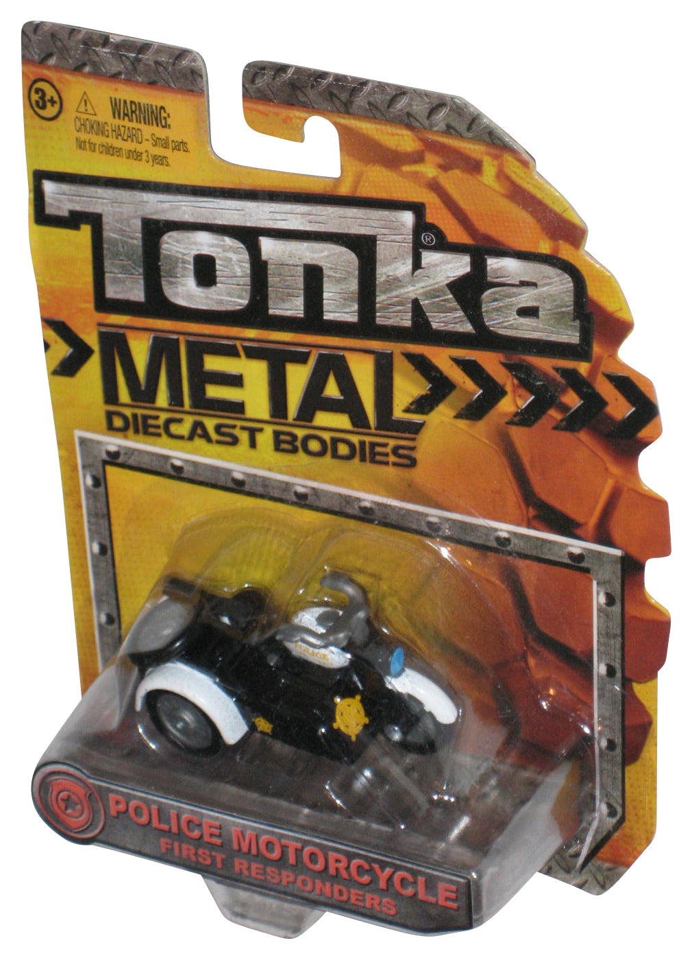 Tonka Metal Die-Cast Bodies (2015) Hasbro Black & White Police Motorcycle First Responders Toy