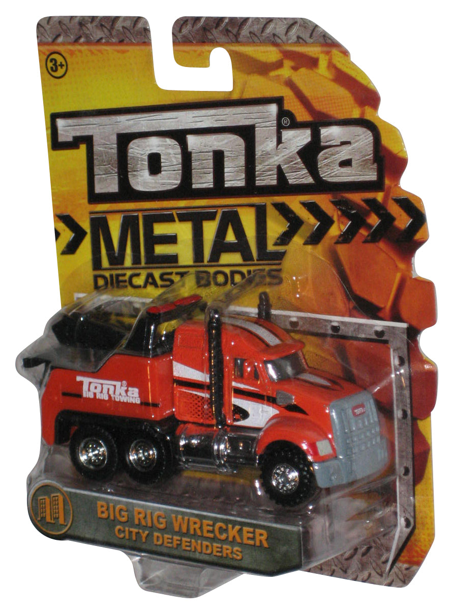 Tonka Metal Die-Cast Bodies (2013) Hasbro Orange Big Rig Wrecker City Defenders Toy Truck