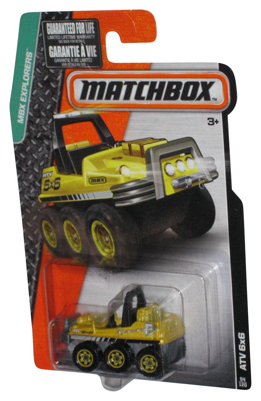 Matchbox MBX Explorers (2015) Yellow ATV 6x6 Toy Vehicle 94/120