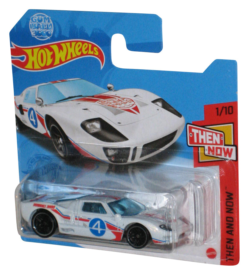 Hot Wheels Then And Now (2020) Gum Ball 3000 Ford GT-40 White Car 1/10- (Short Card)