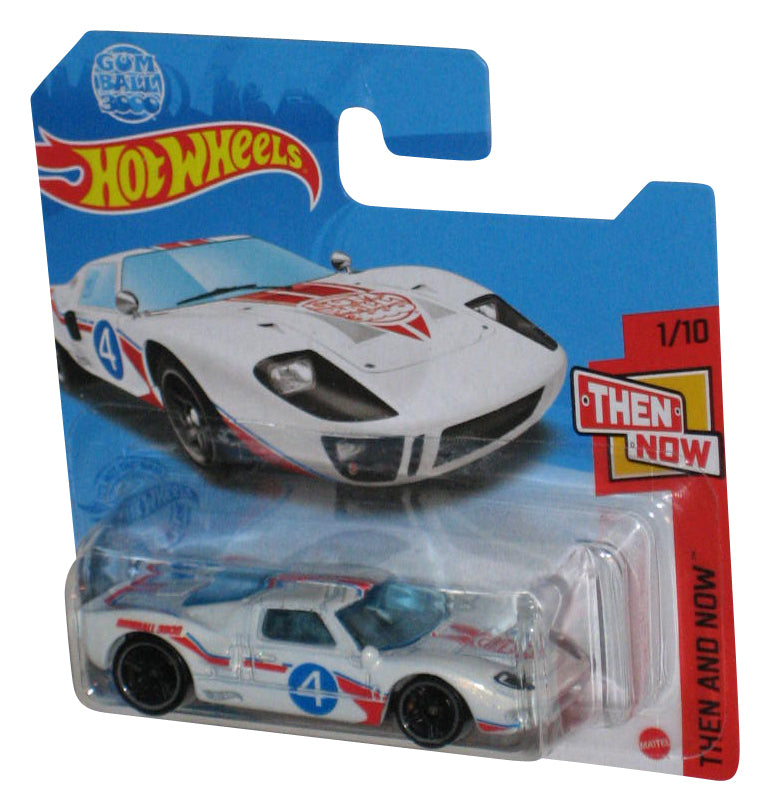 Hot Wheels Then And Now (2018) Gum Ball 3000 Ford GT-40 White Car 1/10 - (Short Card)