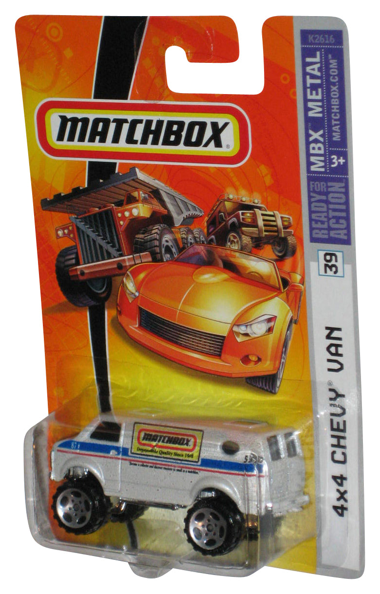 Matchbox MBX Metal (2006) White 4x4 Chevy Van Toy #39