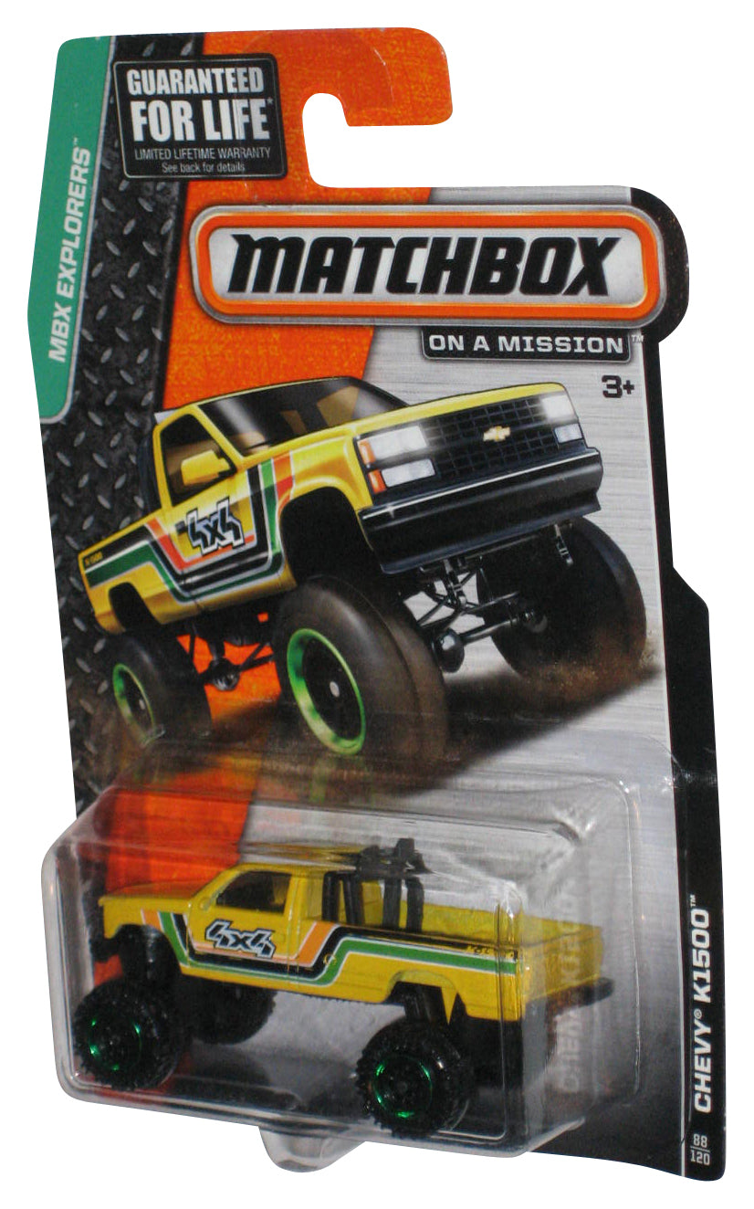 Matchbox MBX Explorers (2014) Yellow Chevy K1500 Toy Truck 88/120