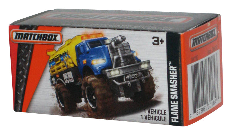 Matchbox MBX Heroic Rescue Flame Smasher (2015) Blue & Yellow Power Grabs Box Toy