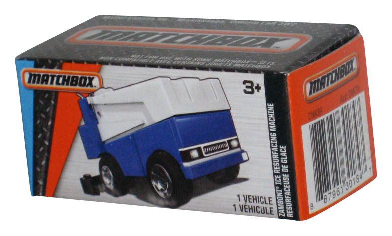 Matchbox MBX Adventure City Purple & White Zamboni Ice Resurfacing Machine (2015) Power Grabs Box Toy 7/125