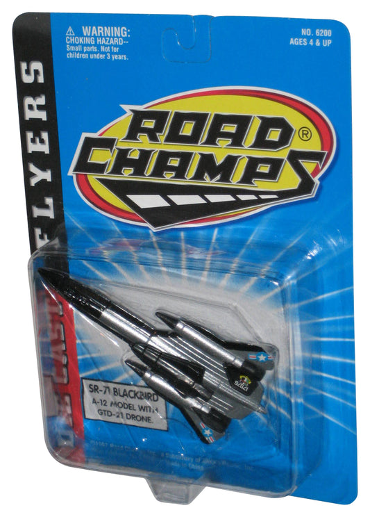 Road Champs Die-Cast Flyers (1997) Jakks Pacific SR-71 Blackbird A-12 Model Toy Plane w/ GTD-21 Drone