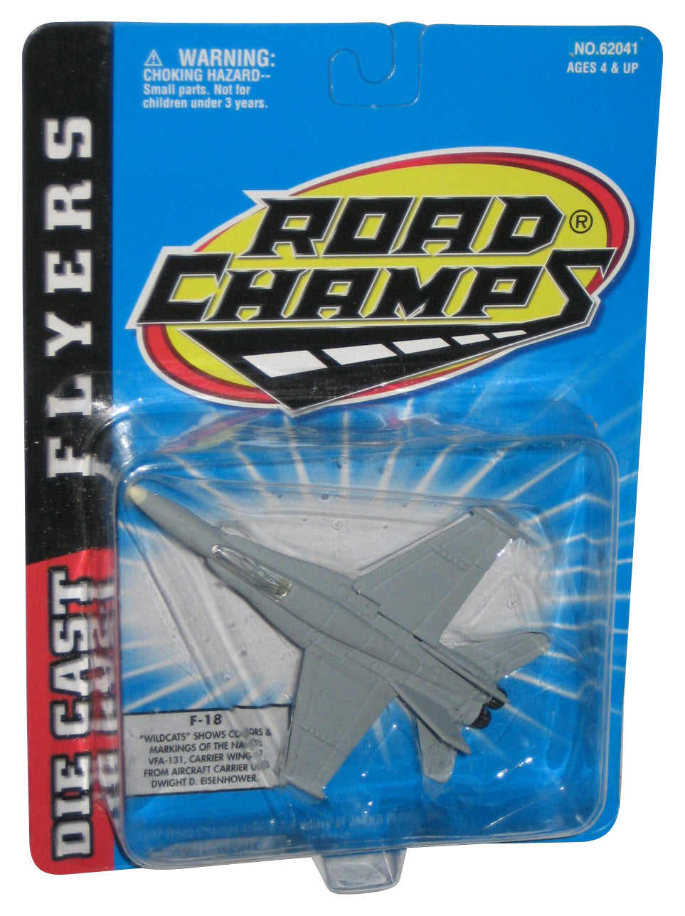 Road Champs Die-Cast Flyers (1997) Jakks Pacific F-18 Gray Toy Plane