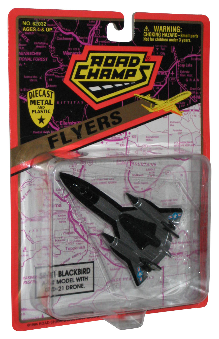 Road Champs Flyers (1996) SR-71 Blackbird A-12 Model Toy Plane w/ GTD-21 Drone