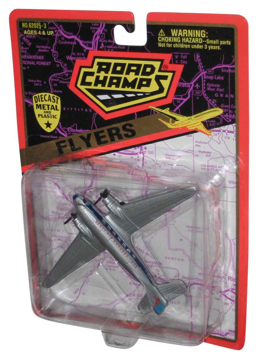 Road Champs Flyers (1996) Silver Fly Eastern Air Lines Airplane Toy Plane - (Dented Plastic)