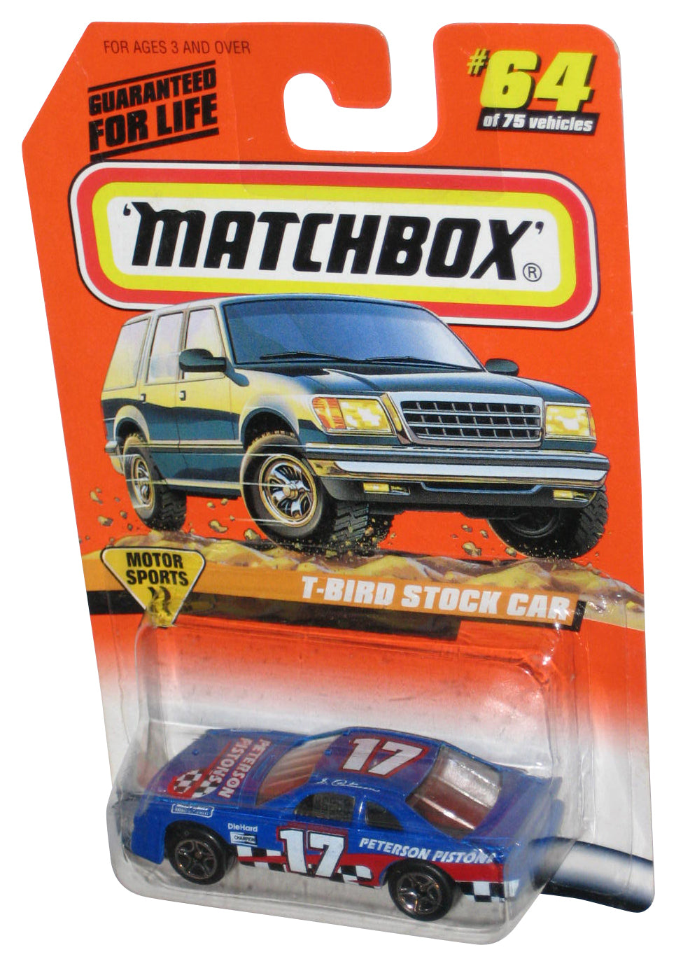 Matchbox Motor Sports (1997) Blue T-Bird Stock Car 64/75