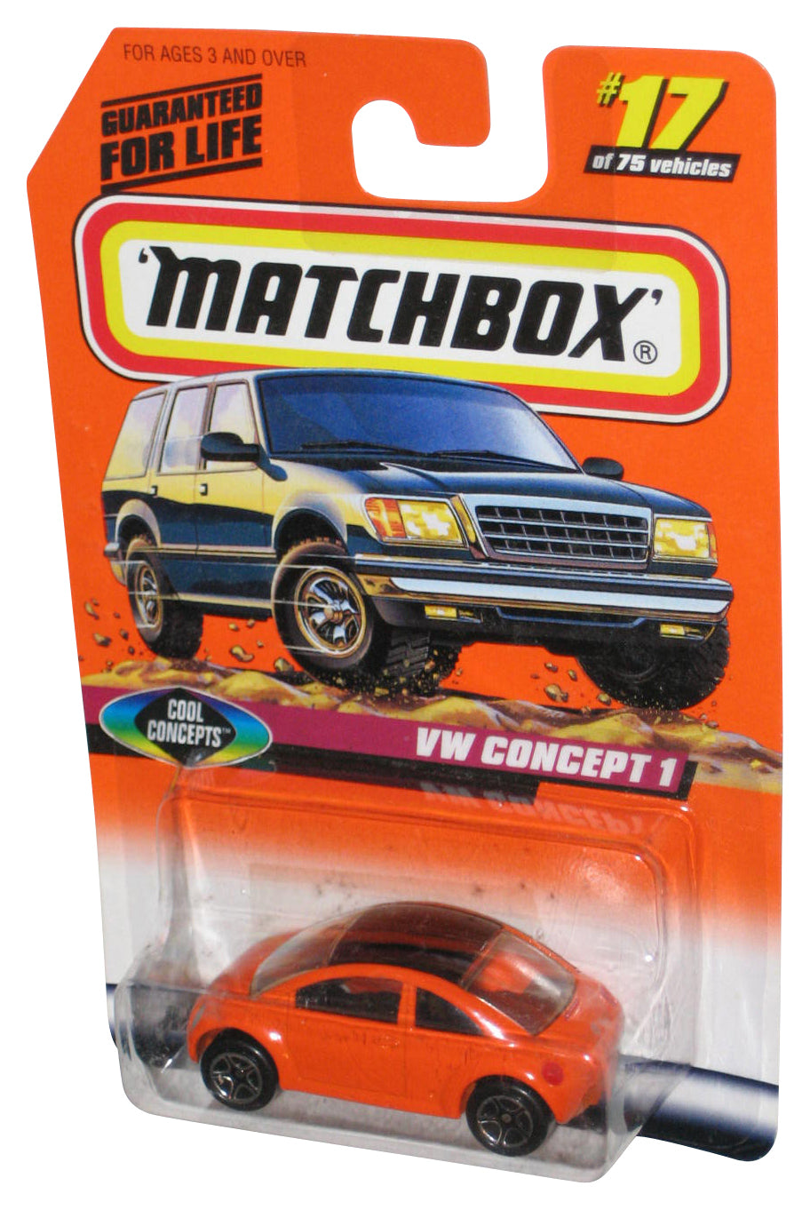 Matchbox Cool Concepts (1997) Orange VW Concept 1 Car Toy 17/75