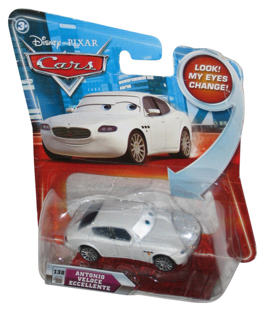 Disney Pixar Cars Movie Lenticular Eyes Antonio Veloce Eccellente White Toy Car