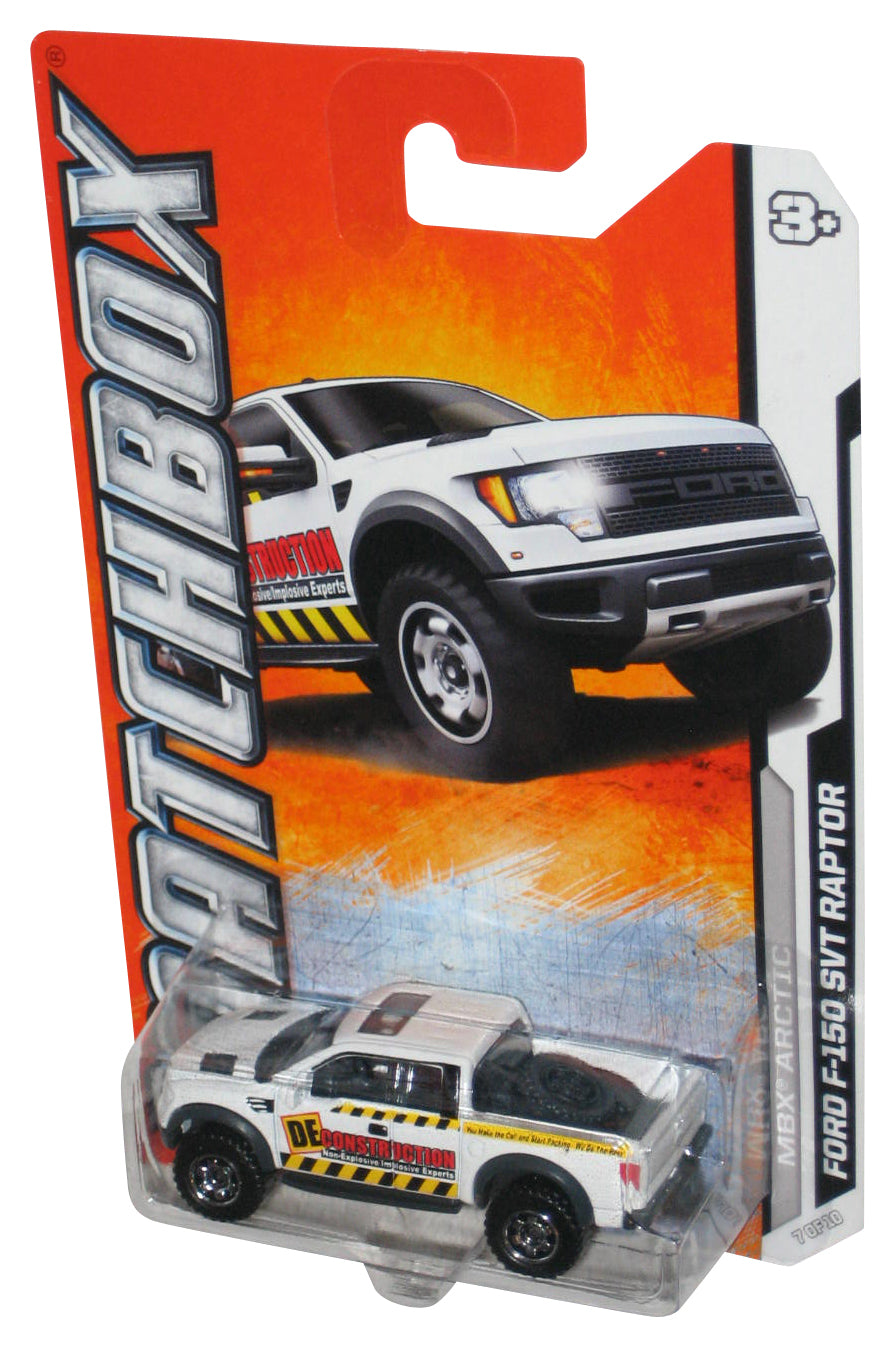 Matchbox MBX Arctic (2011) White Ford F-150 SVT Raptor Toy Truck 77/120
