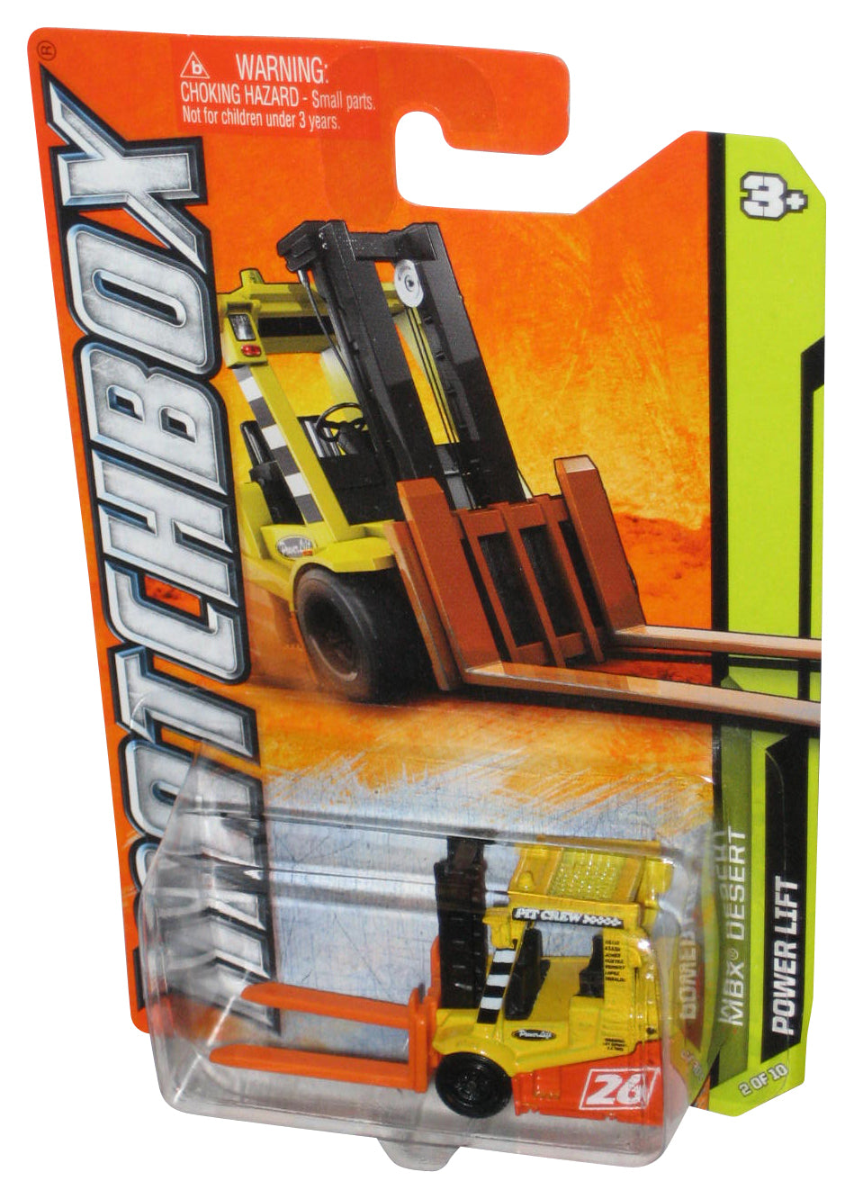 Matchbox MBX Desert (2011) Yellow & Orange Power Lift Toy 42/120