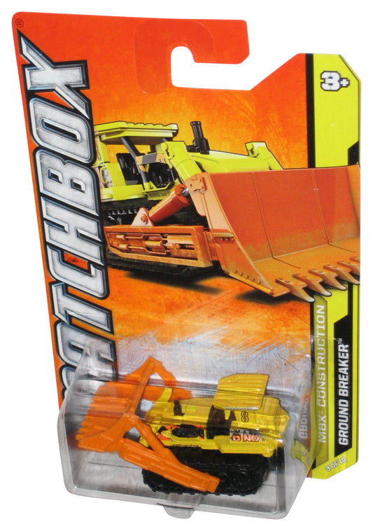 Matchbox MBX Construction (2011) Yellow & Orange Ground Breaker Toy 33/120 - (Dented Plastic)