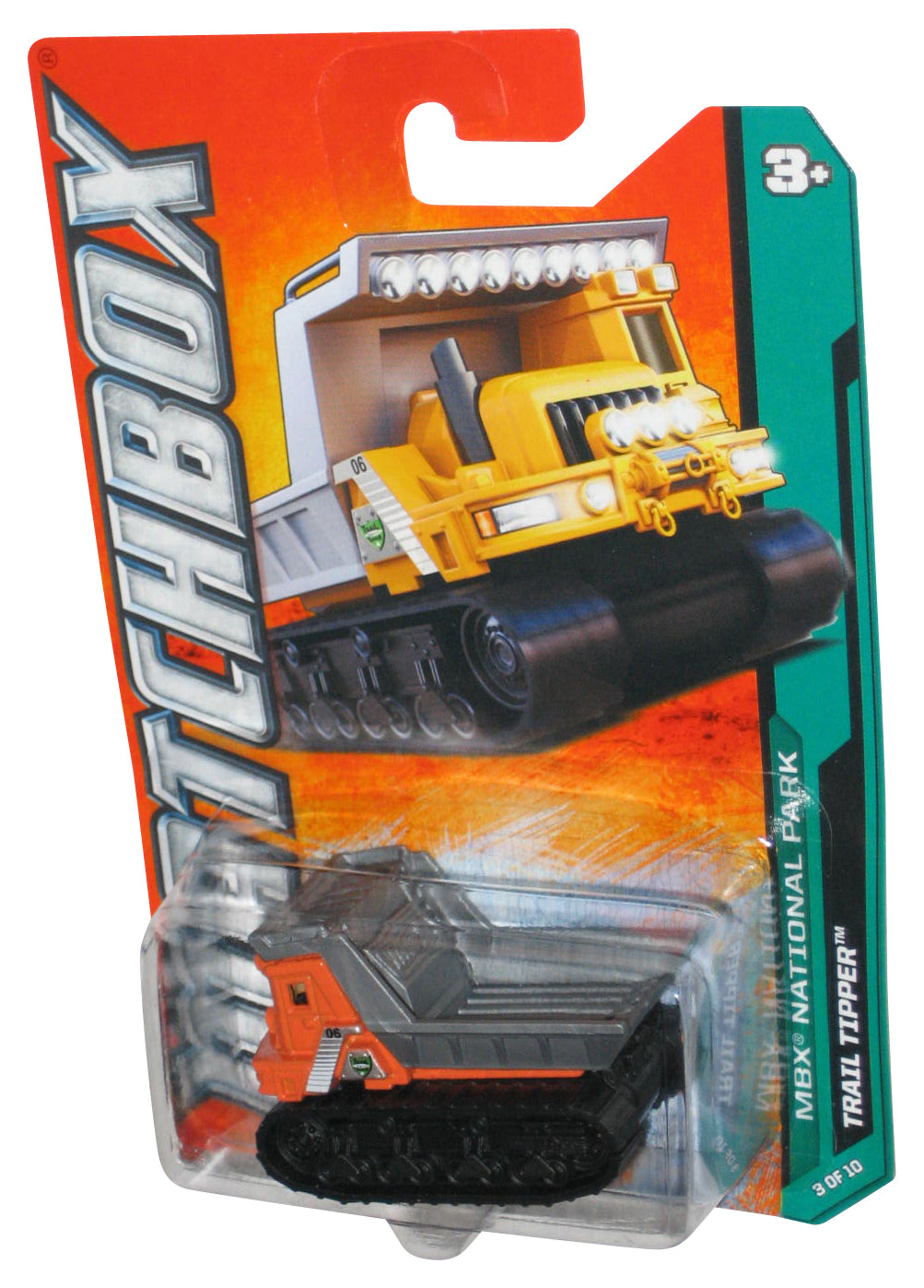 Matchbox MBX National Park (2011) Orange & Gray Trail Tipper Construction Toy 113/120