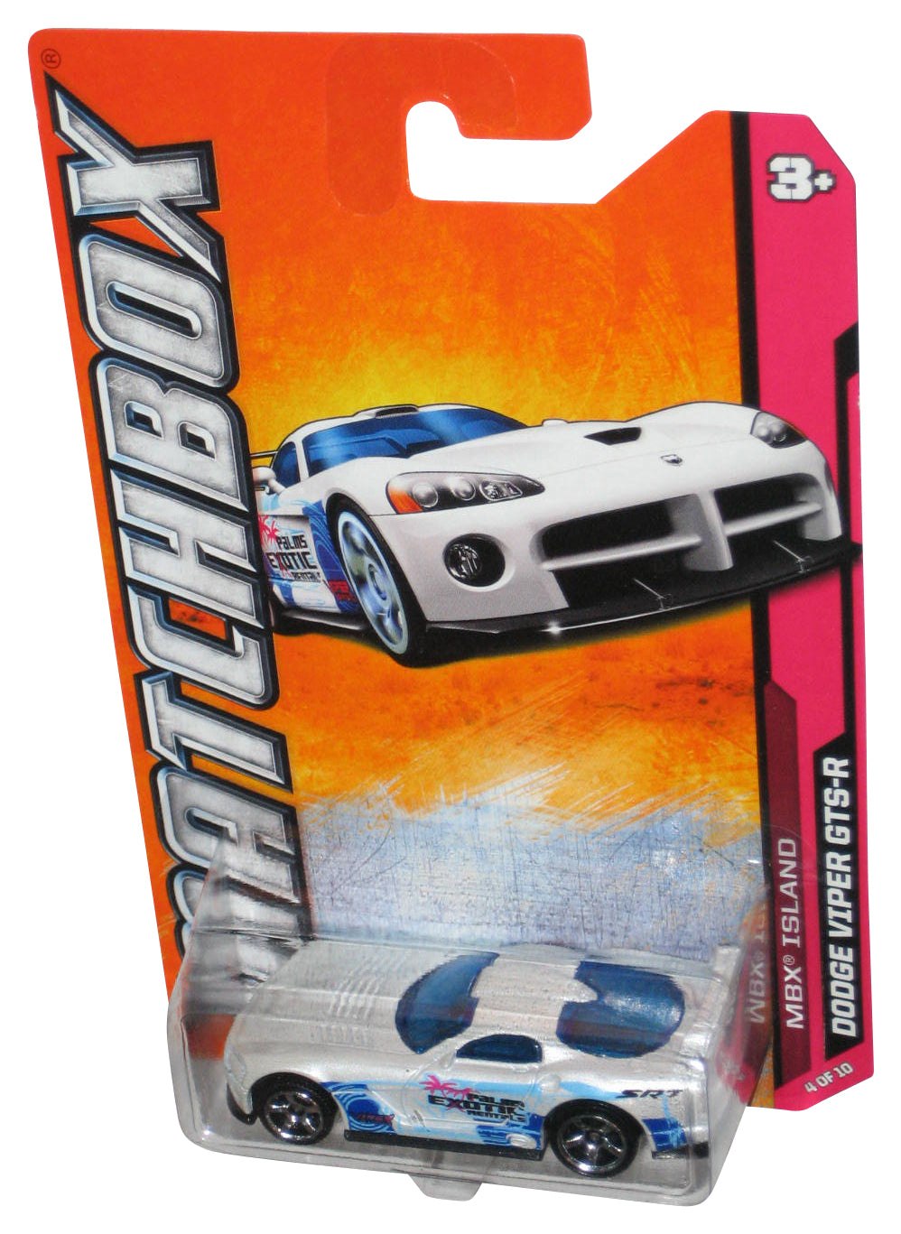 Matchbox MBX Island (2011) White Dodge Viper GTS-R Toy Car 94/120