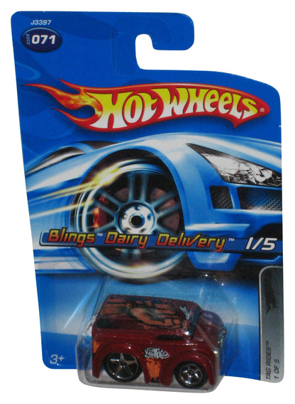 Hot Wheels Tag Rides 1/5 Blings Dairy Delivery (2006) Red Toy Car #071