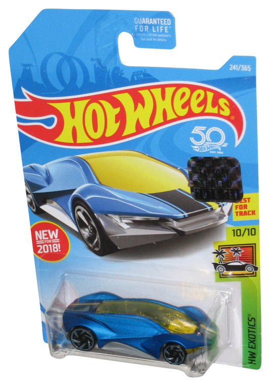 Hot Wheels HW Exotics 10/10 (2017) Blue Exotique Toy Car 241/365 - (Factory Sealed Sticker)