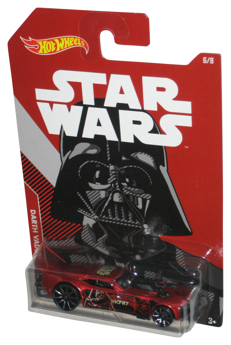 Hot Wheels Star Wars Darth Vader (2017) Mattel Nitro Doorslammer Red Toy Car 6/8