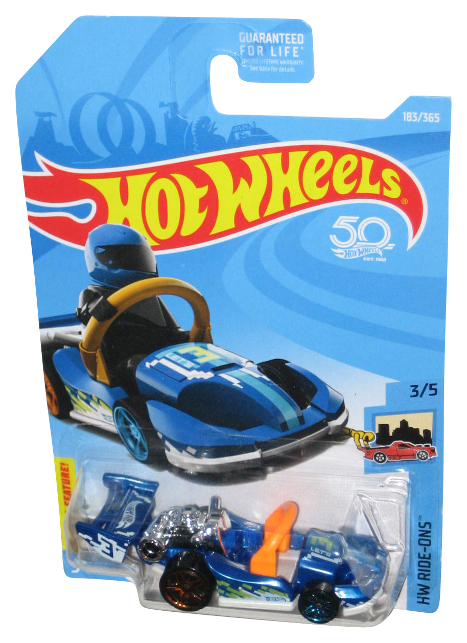 Hot Wheels HW Ride-Ons 3/5 (2017) Blue Let's Go Toy Car 183/365