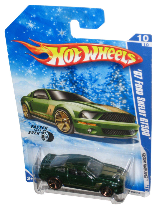 Hot Wheels Faster Than Ever '10 (2009) Green '07 Ford Shelby GT500 Car 138/240 - (Snowflake Card)