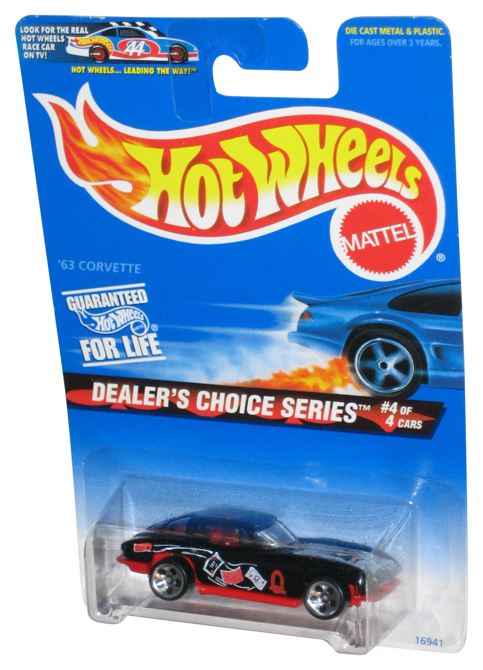 Hot Wheels Dealer's Choice 4/4 (1996) Black '63 Corvette Toy Car #568
