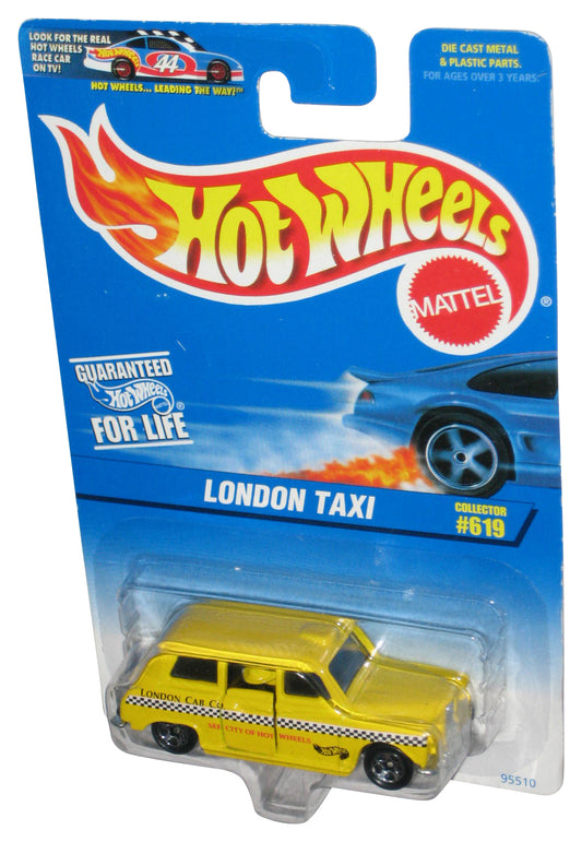 Hot Wheels London Taxi Yellow Collector (1996) Mattel Toy Car #619