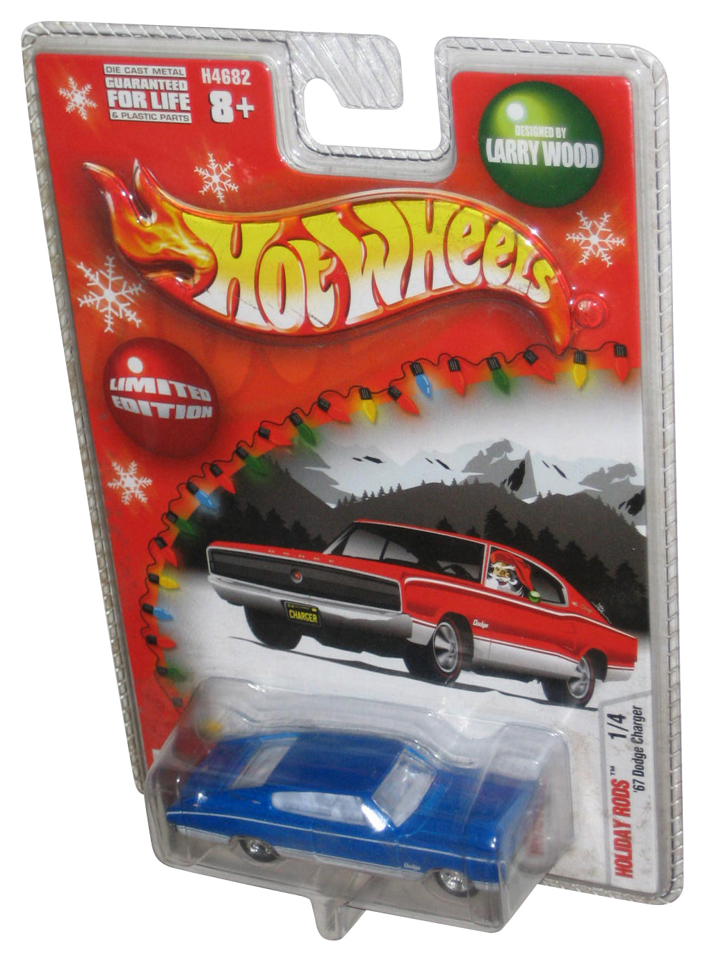 Hot Wheels Holiday Rods 1/4 (2004) Blue Larry Wood '67 Dodge Charger Car
