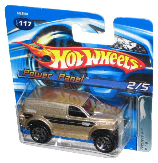 Hot Wheels Twenty + 2/5 (2005) Gold Power Panel Toy Car #117 - (Short Card)