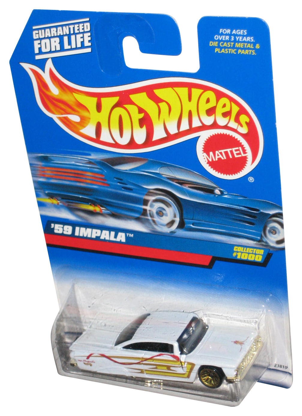 Hot Wheels White '59 Impala (1998) Mattel Die-Cast Car #1000