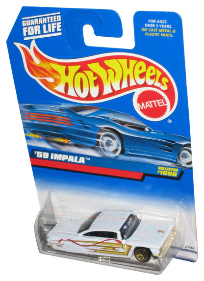 Hot Wheels White '59 Impala (1998) Mattel Die-Cast Car #1000