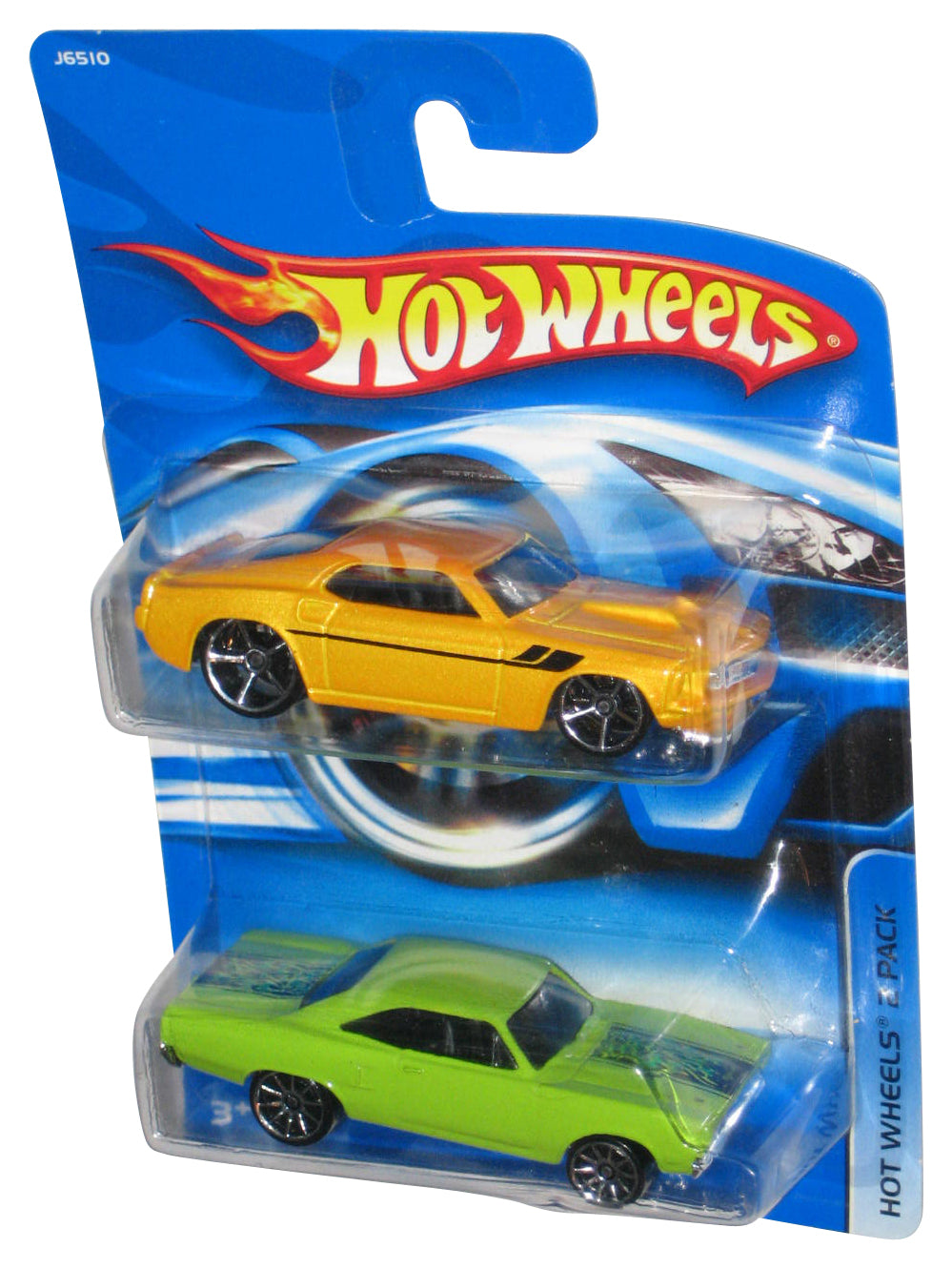 Hot Wheels Mustang & Road Runner Green Yellow (2006) Mattel Toy Car 2-Pack