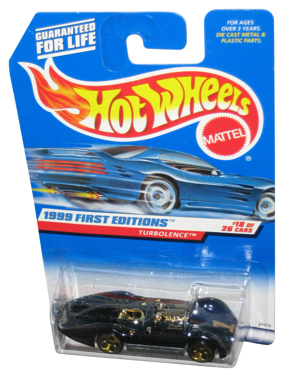 Hot Wheels 1999 First Editions 18/26 Black Turbolence Toy Car #923