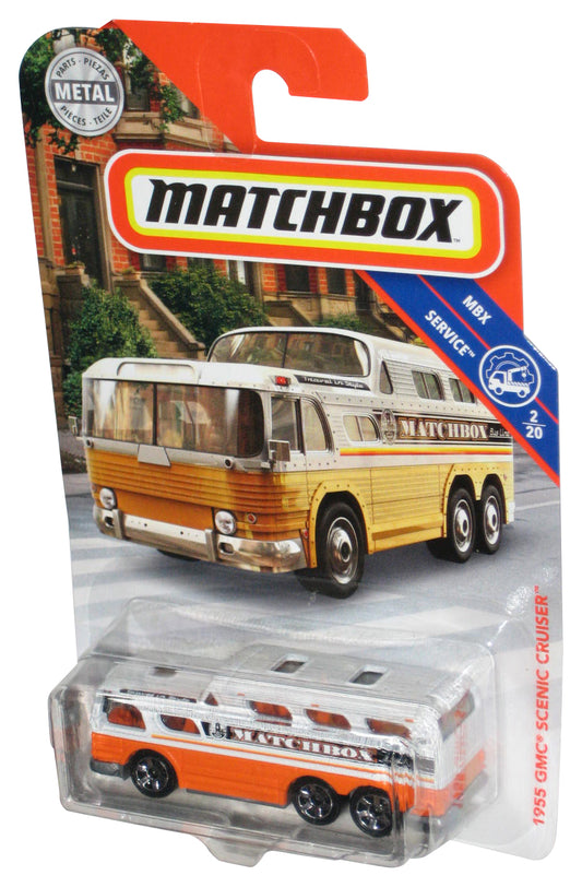 Matchbox MBX Service 2/20 (2018) White & Orange 1955 GMC Scenic Cruiser Toy 8/125
