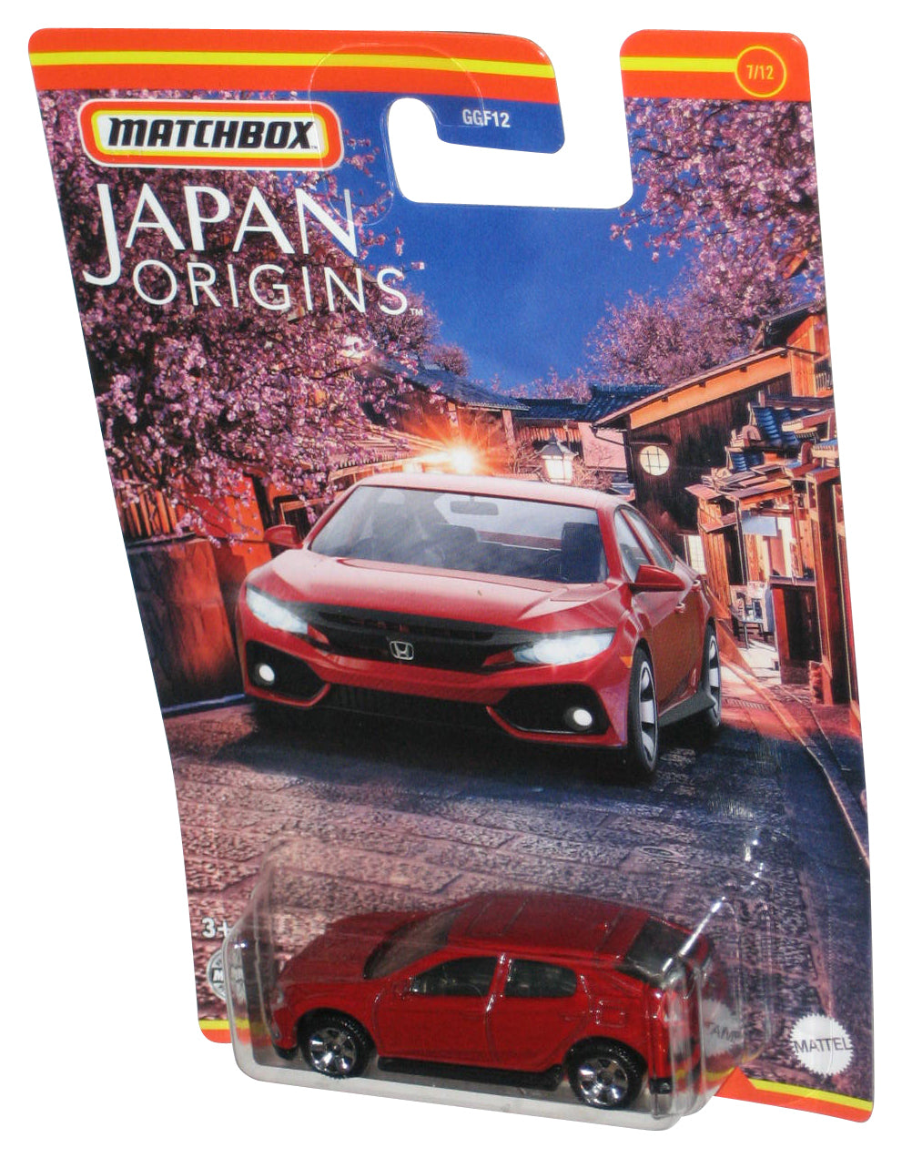 Matchbox Japan Origins (2022) Red 2017 Honda Civic Hatchback Toy Car 7/12
