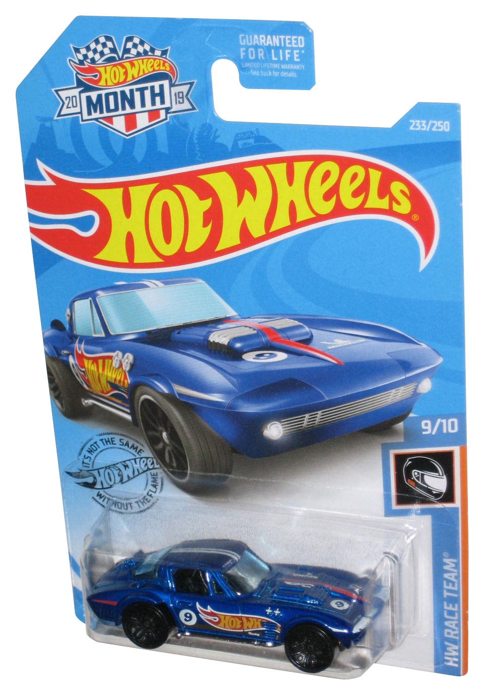 Hot Wheels HW Race Team 9/10 (2018) Blue Corvette Grand Sport Car 233/250 - (Month Card)