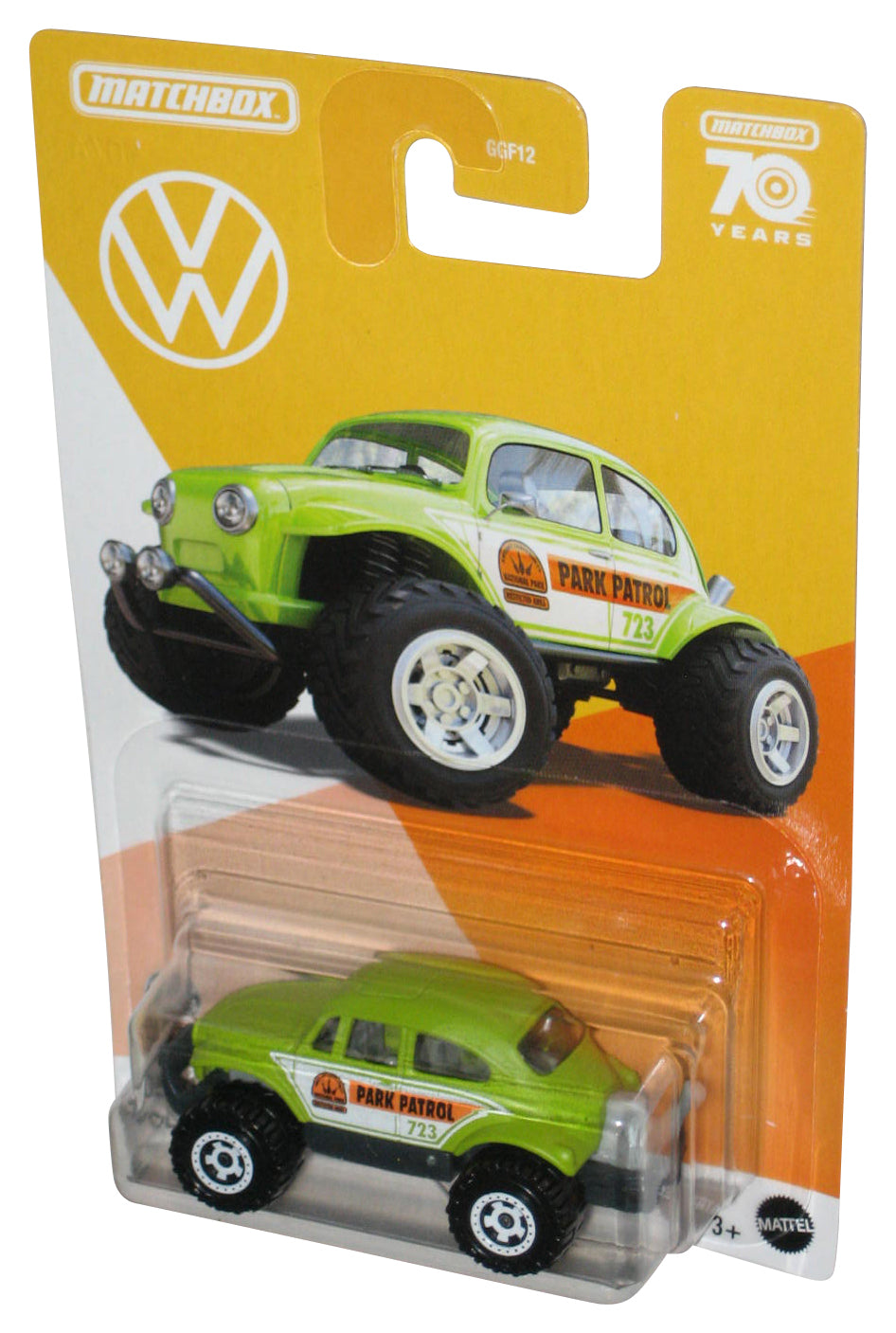 Matchbox 70 Years Volkswagen Beetle 4x4 (2022) Mattel Green Toy Car 05/06