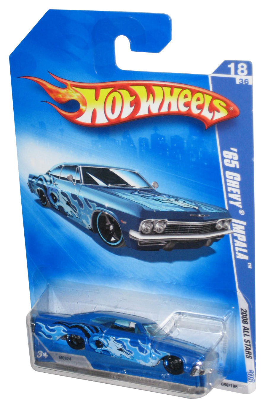 Hot Wheels 2008 All Stars Blue '65 Chevy Impala Car Toy 058/196