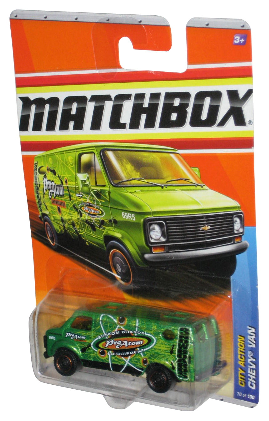 Matchbox City Action (2010) Mattel Green Chevy Van 70/100