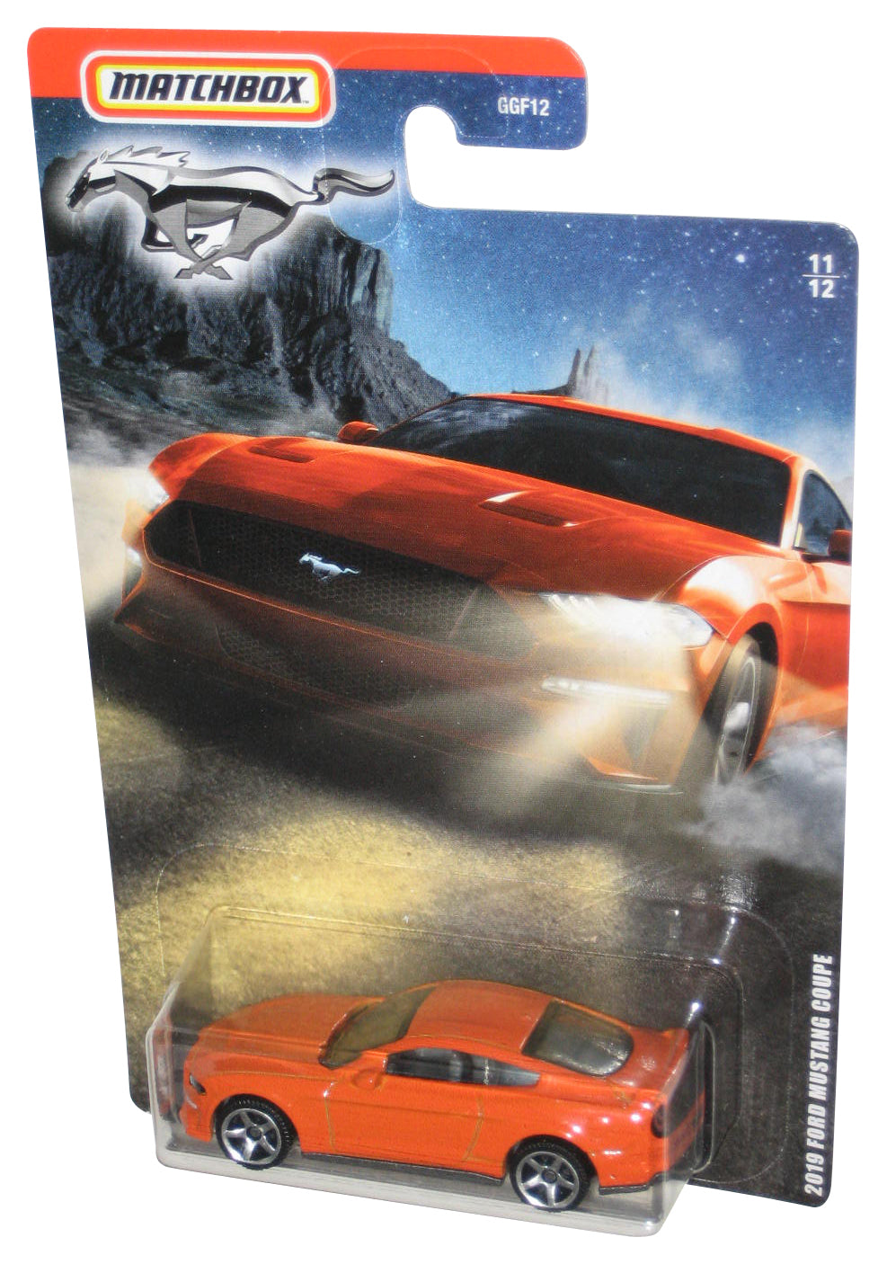 Matchbox Orange 2019 Ford Mustang Coupe Toy Car 11/12 - (Plastic Loose From Card)
