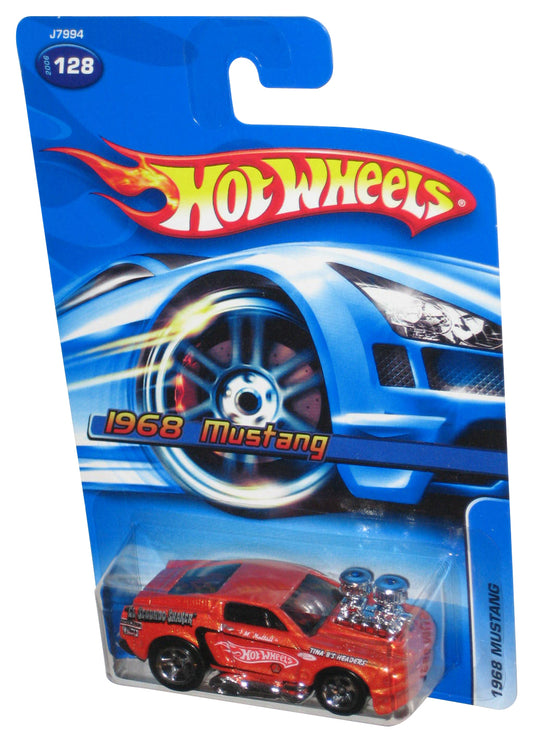 Hot Wheels 1968 Mustang (2006) Mattel Orange Die Cast Toy Car #128