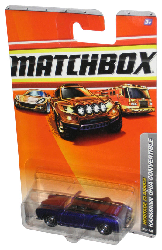 Matchbox Heritage Classics (2010) Purple Karmann Ghia Convertible Toy Car 22/100