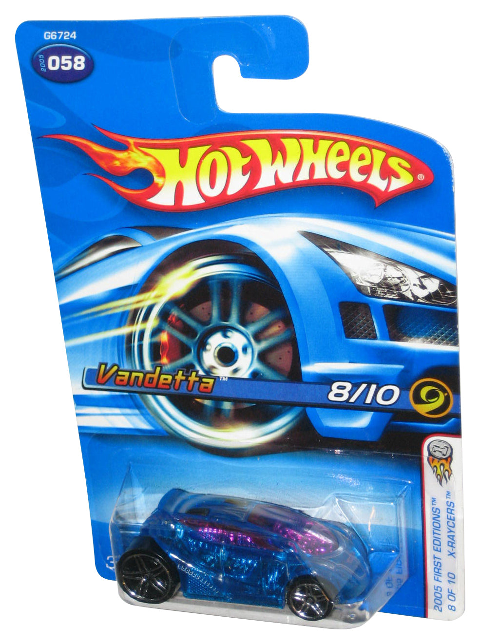 Hot Wheels 2005 First Editions 8/10 (2005) X-Raycers Vandetta Blue Car #058