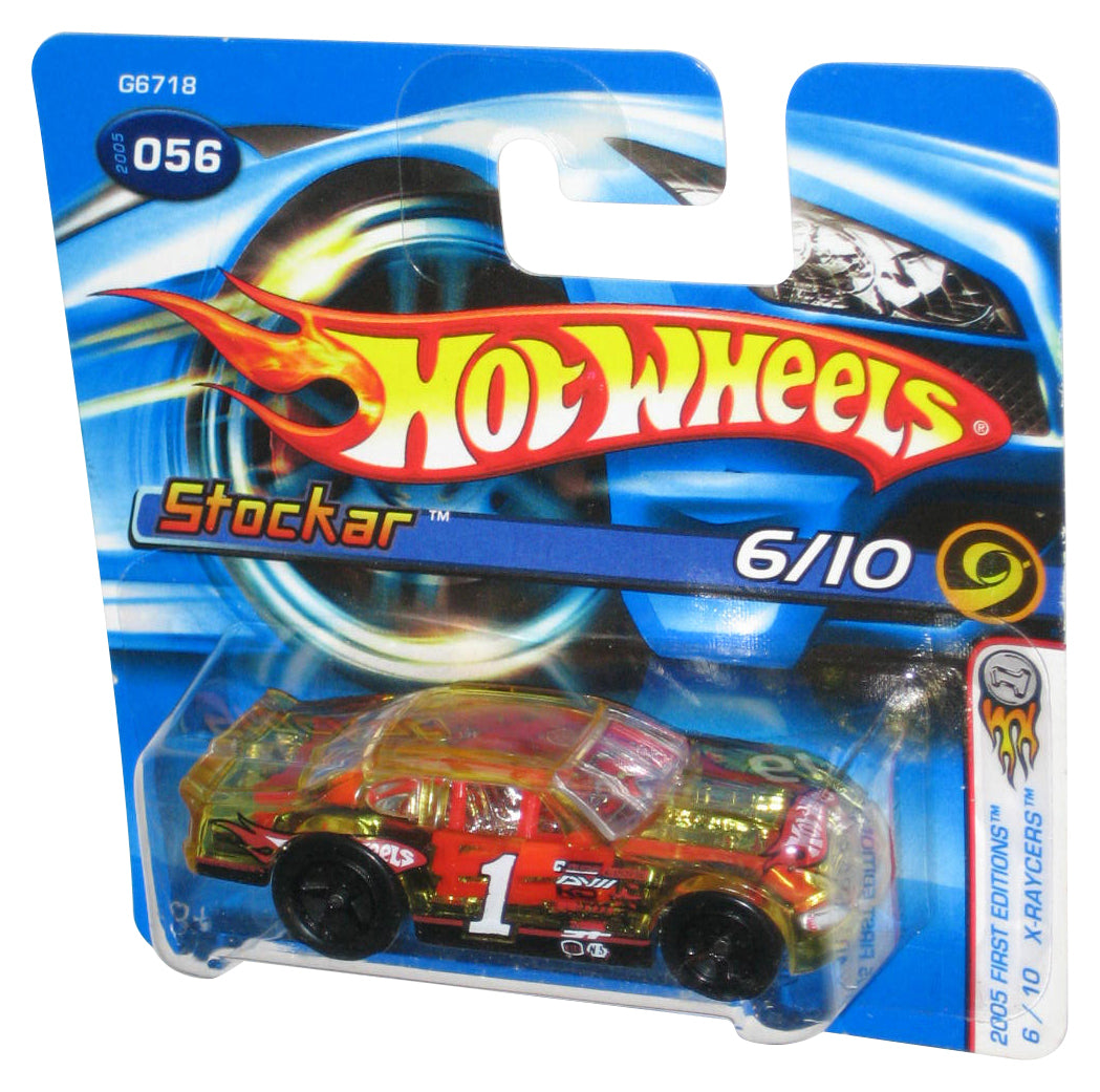 Hot Wheels 2005 First Editions X-Raycers 6/10 (2004) Yellow Stockar Car #056 - (Short Card)