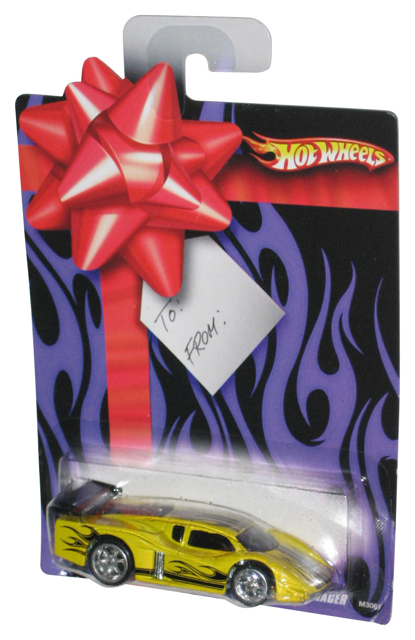 Hot Wheels Holiday Gift Present (2007) Mattel Yellow GT Racer Toy Car