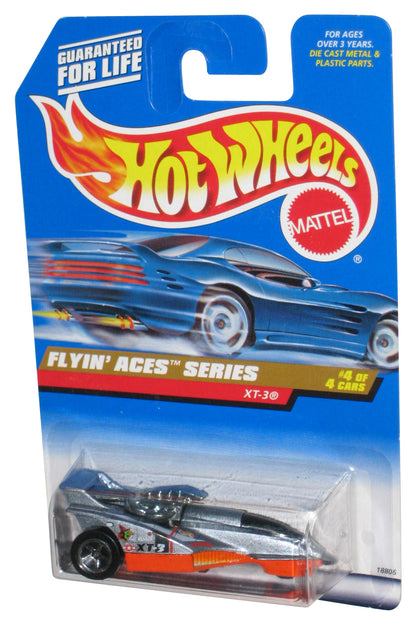 Hot Wheels Flying' Aces Series 4/4 Silver & Orange XT-3 Toy Car #740