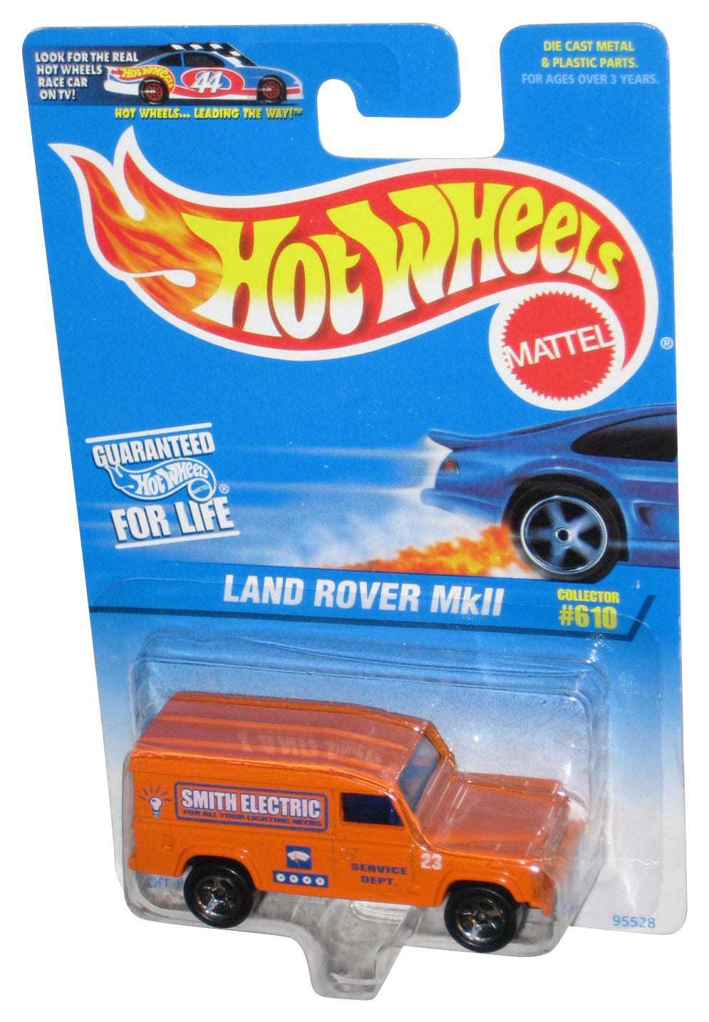 Hot Wheels Smith Electric Service (1996) Land Rover MkII Orange Toy Car #610